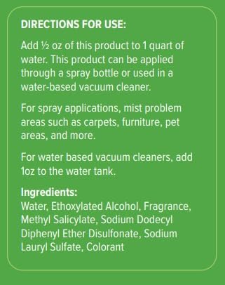 Odor Eliminator Air Freshener & Deodorizer Concentrate, Compatible for Rainbow, Sirena, Thermax, Prolux - Biodegradable Formula for Spraying & Water Based Vacuums - 12 fl oz. (Mint Scent)