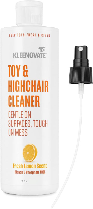 Toy & Highchair Cleaner, Fresh Lemon Scent – Gentle on Baby Surfaces, Tough on Mess – Bleach & Phosphate Free Formula, Safe & Effective Everyday Cleaning Spray