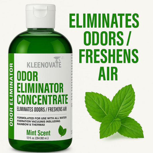 Odor Eliminator Air Freshener & Deodorizer Concentrate, Compatible for Rainbow, Sirena, Thermax, Prolux - Biodegradable Formula for Spraying & Water Based Vacuums - 12 fl oz. (Mint)