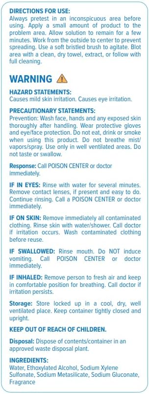 Instant Carpet Stain Remover – Fresh & Clean Scent – Fast-Acting Spot Cleaner for Carpets, Upholstery, Fabric & Laundry Pre-Spot Treatment (12 fl. oz)